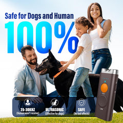 Saigain dual ultrasonic emitters close-up for capturing dog attention