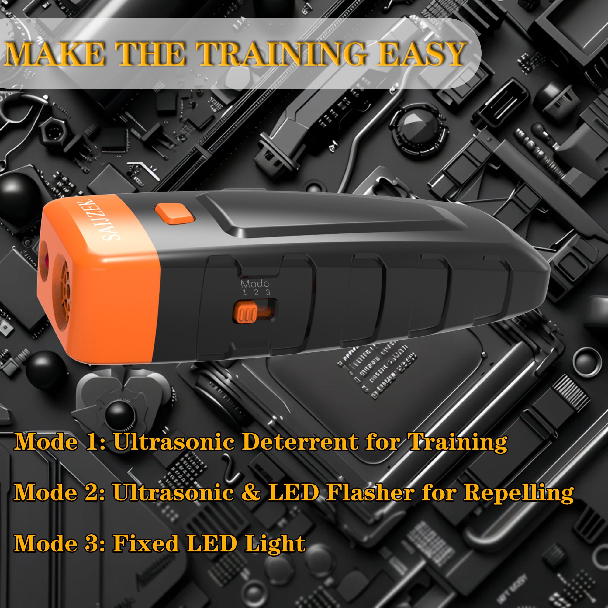 SAIJZEK Luz LED parpadeante para entrenamiento y disuasión en oscuridad.
