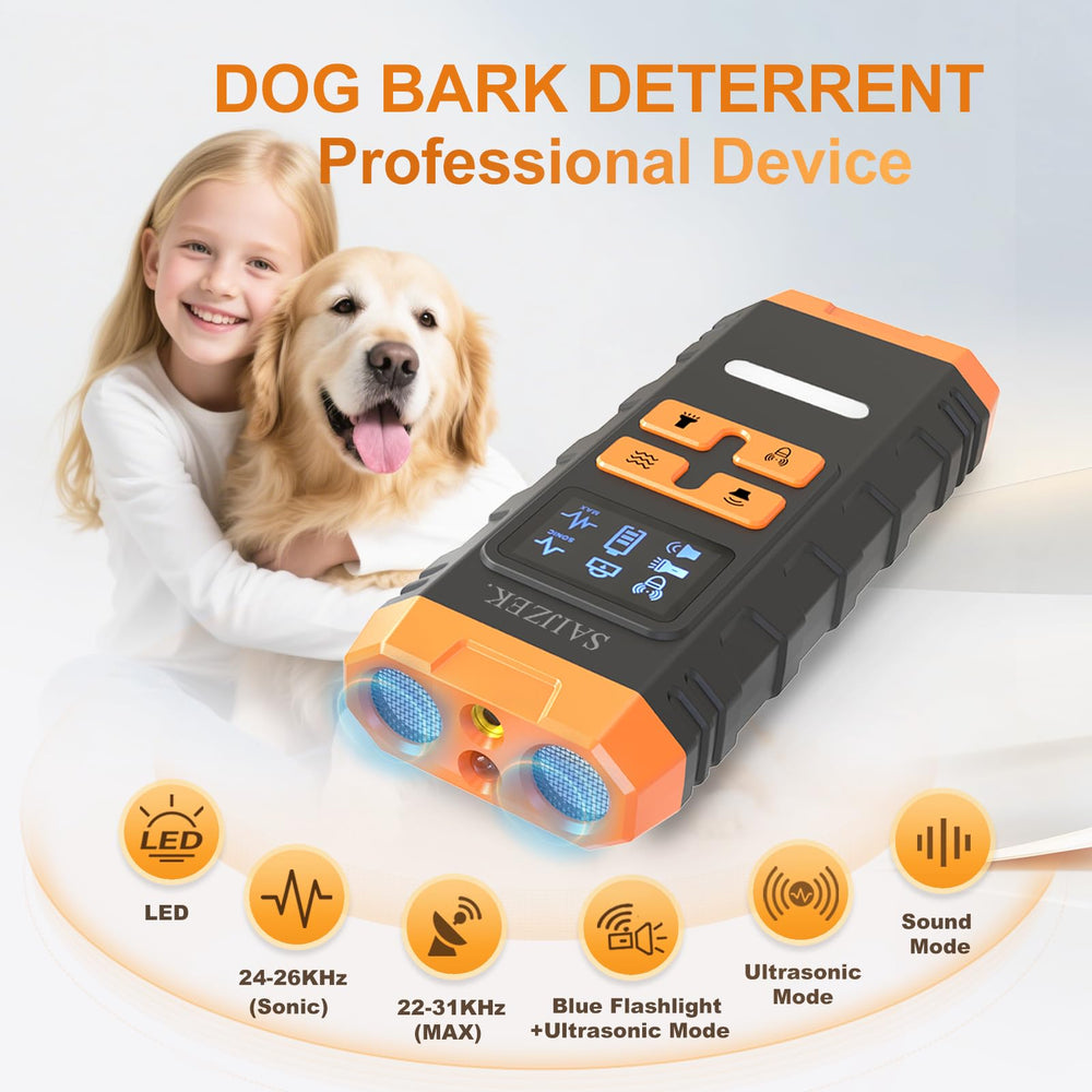 SAIJZEK Ultrasonic Dog Trainer G3 handheld design ideal for on-the-go training sessions.