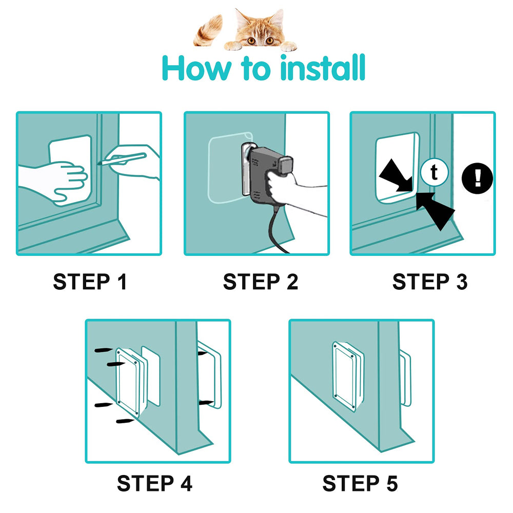 Sailnovo interior/exterior door compatibility suits brick, wood, PVC, and metal.