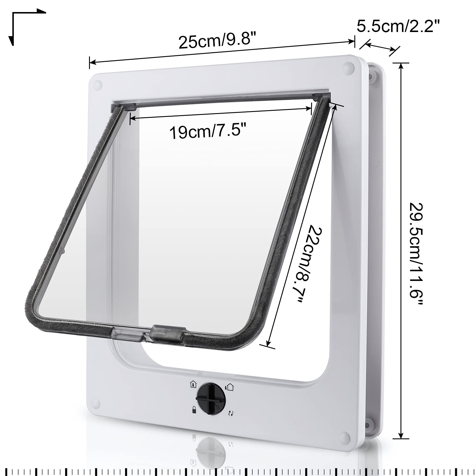 Sailnovo pet flap door dimensions reveal a comfortable opening for cats and small dogs.