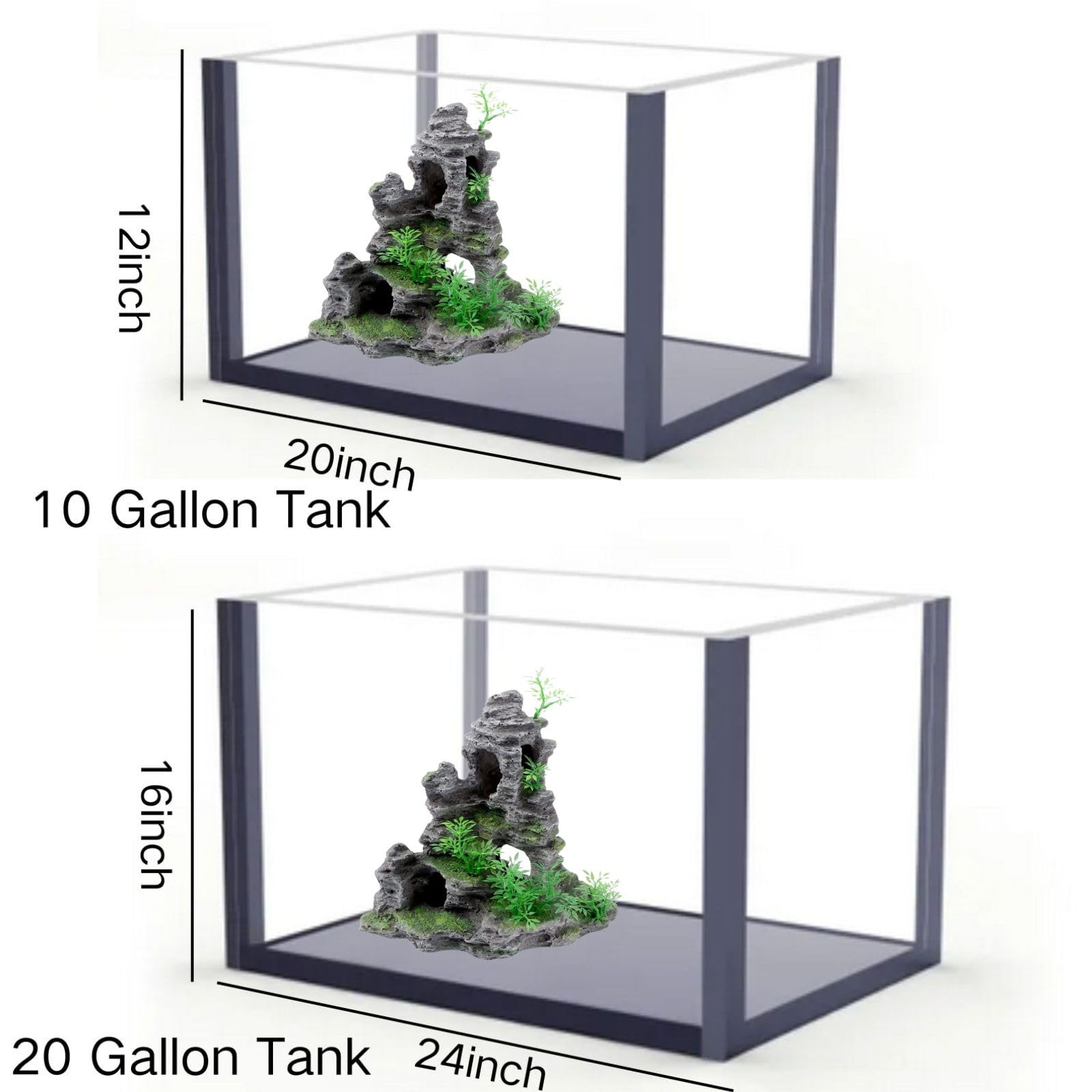 Saim Aquarium Mountain ornament with trees offers natural décor and shelter.