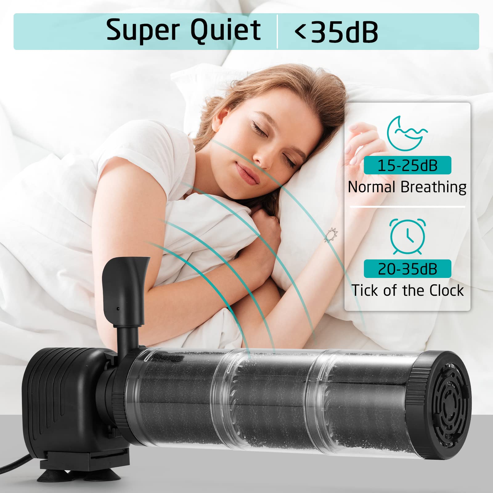 SainSmart XpertMatic water flow visualization demonstrates powerful 528 GPH performance.