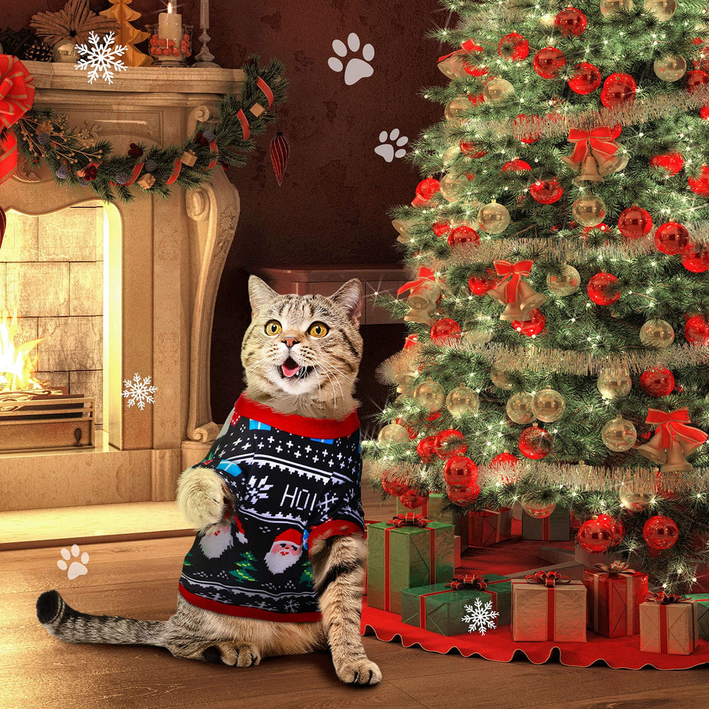 Saintrygo Christmas dog shirts Gingerbread pattern adds cute, tasty-looking flair to celebrations.