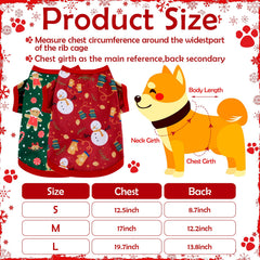 Saintrygo Santa Claus print dog shirt highlighting holiday cheer