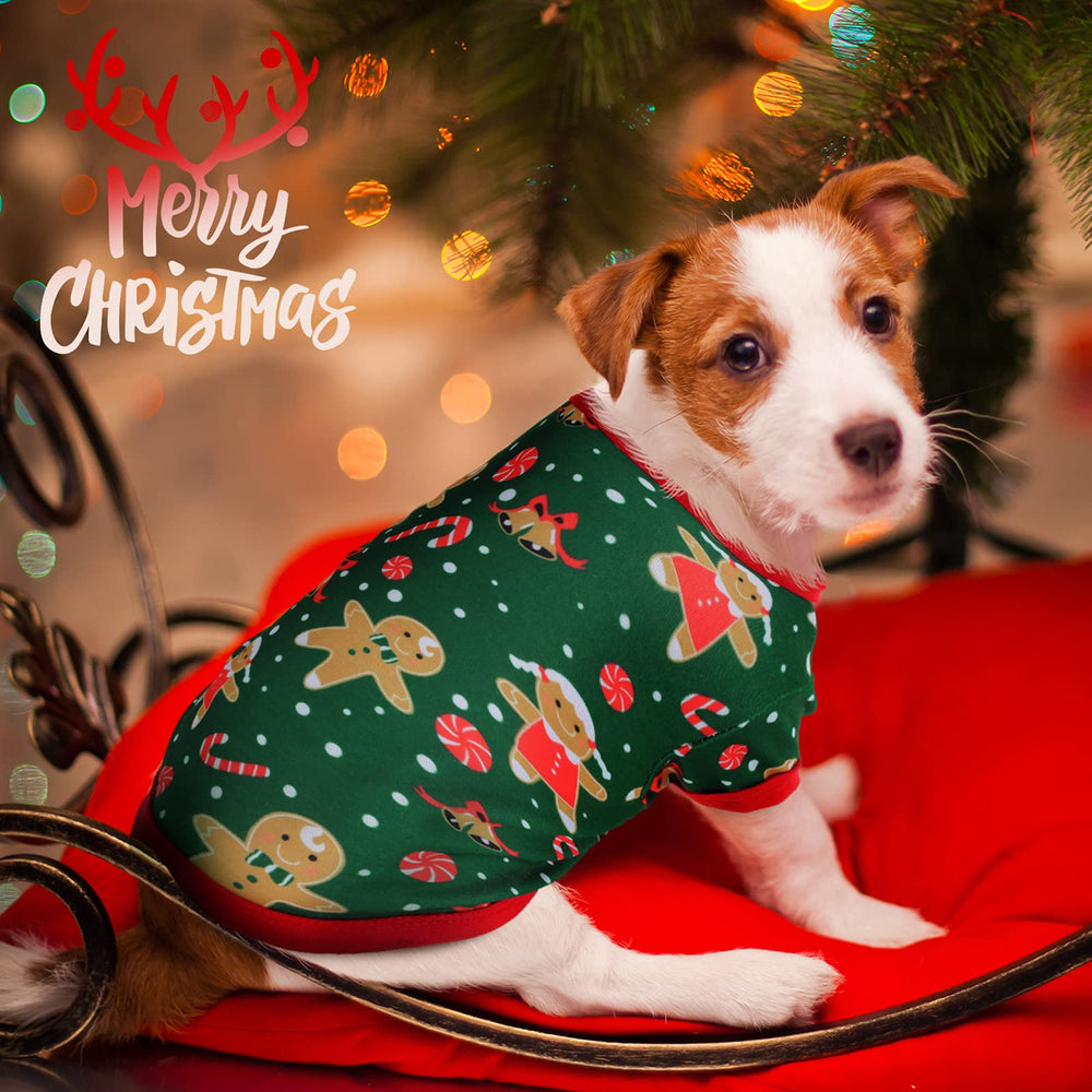 Saintrygo Christmas dog shirts Soft vest keeps pets breathable and comfortable all day.
