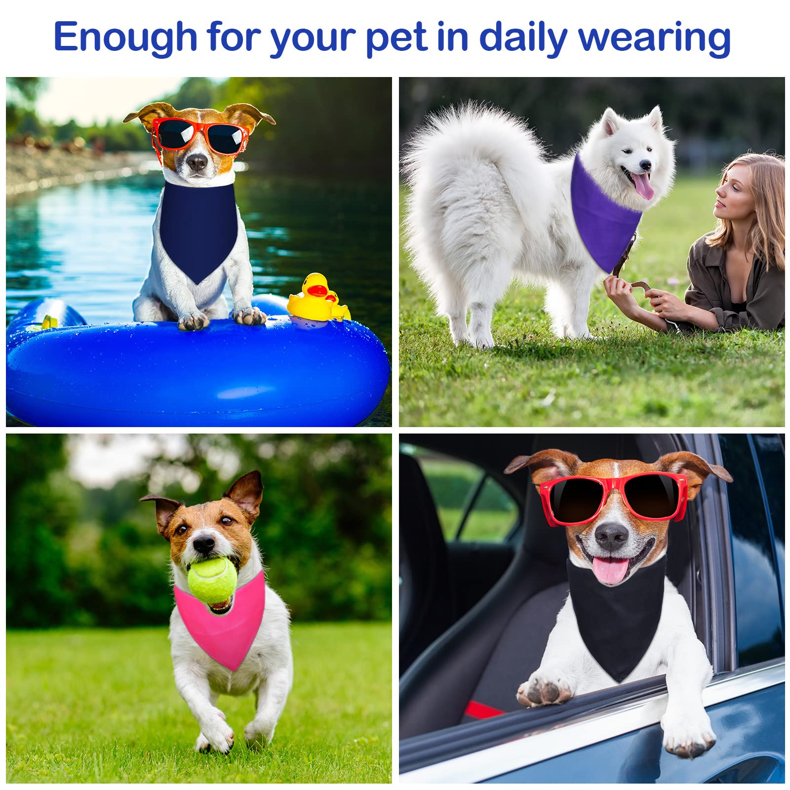 Saintrygo colorful dog bandanas for photoshoots