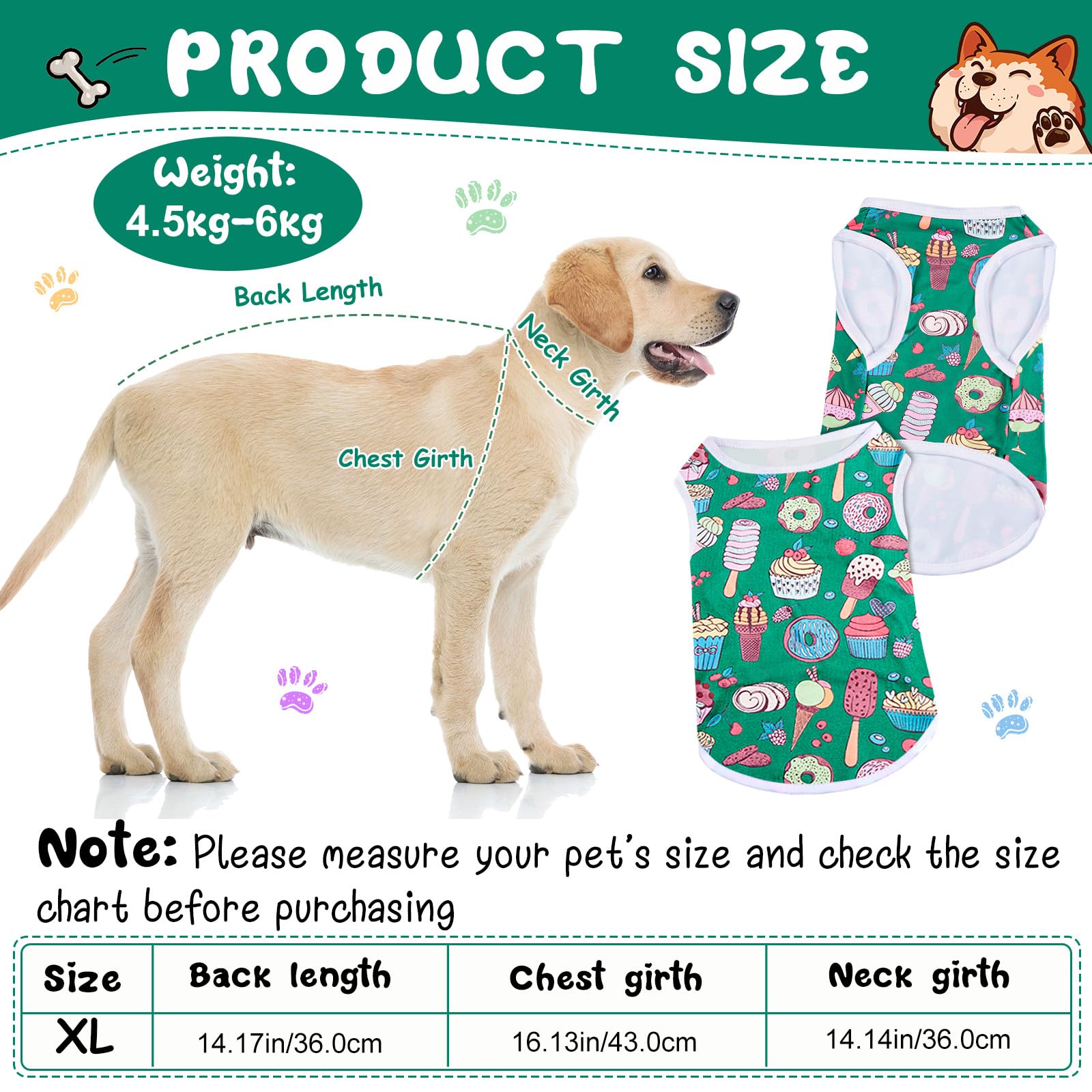 Saintrygo puppy shirts pattern fruit closeup highlights bright summer design.