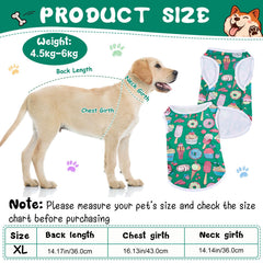 Saintrygo puppy shirts pattern fruit closeup highlights bright summer design.