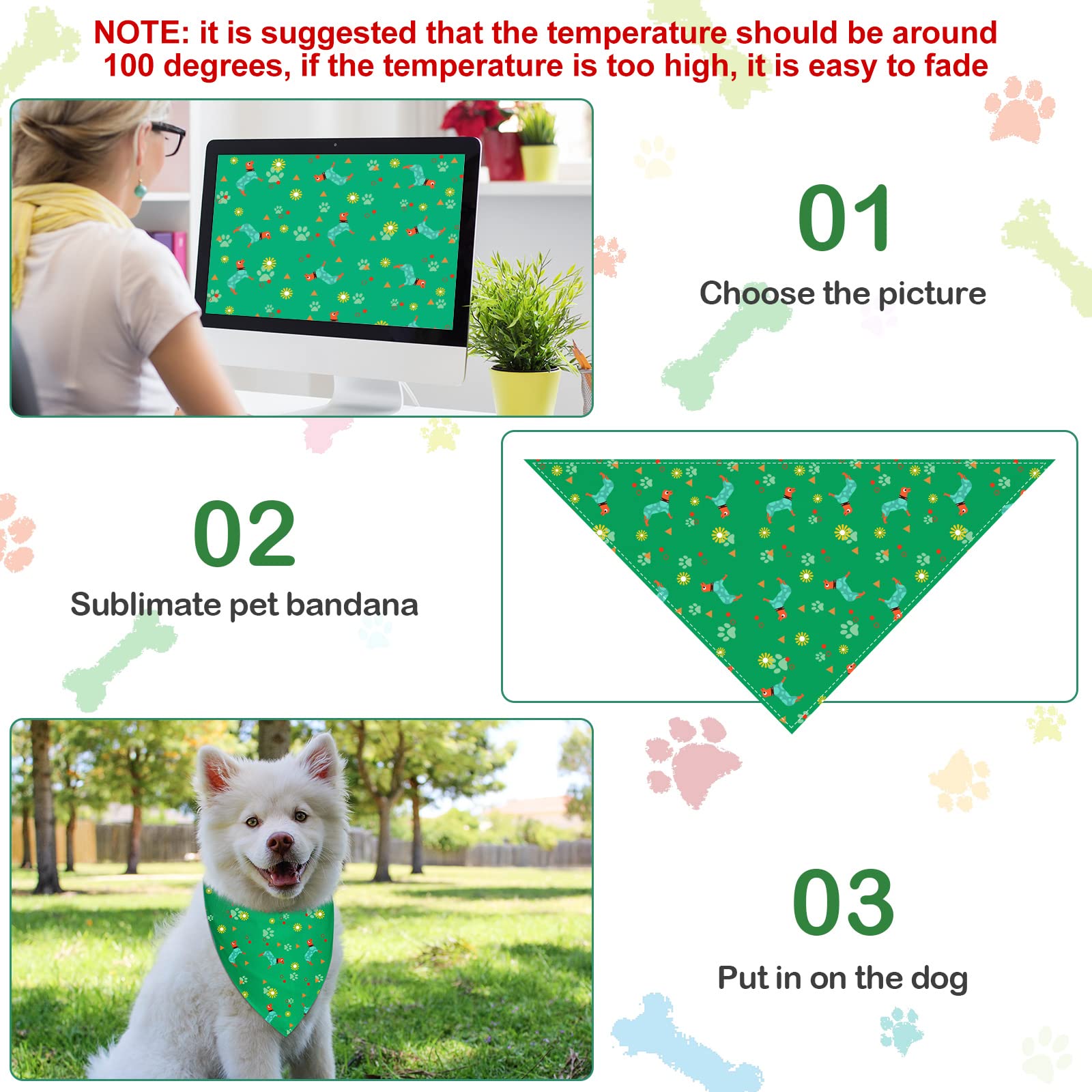 Saintrygo soft polyester dog bandana texture and comfort