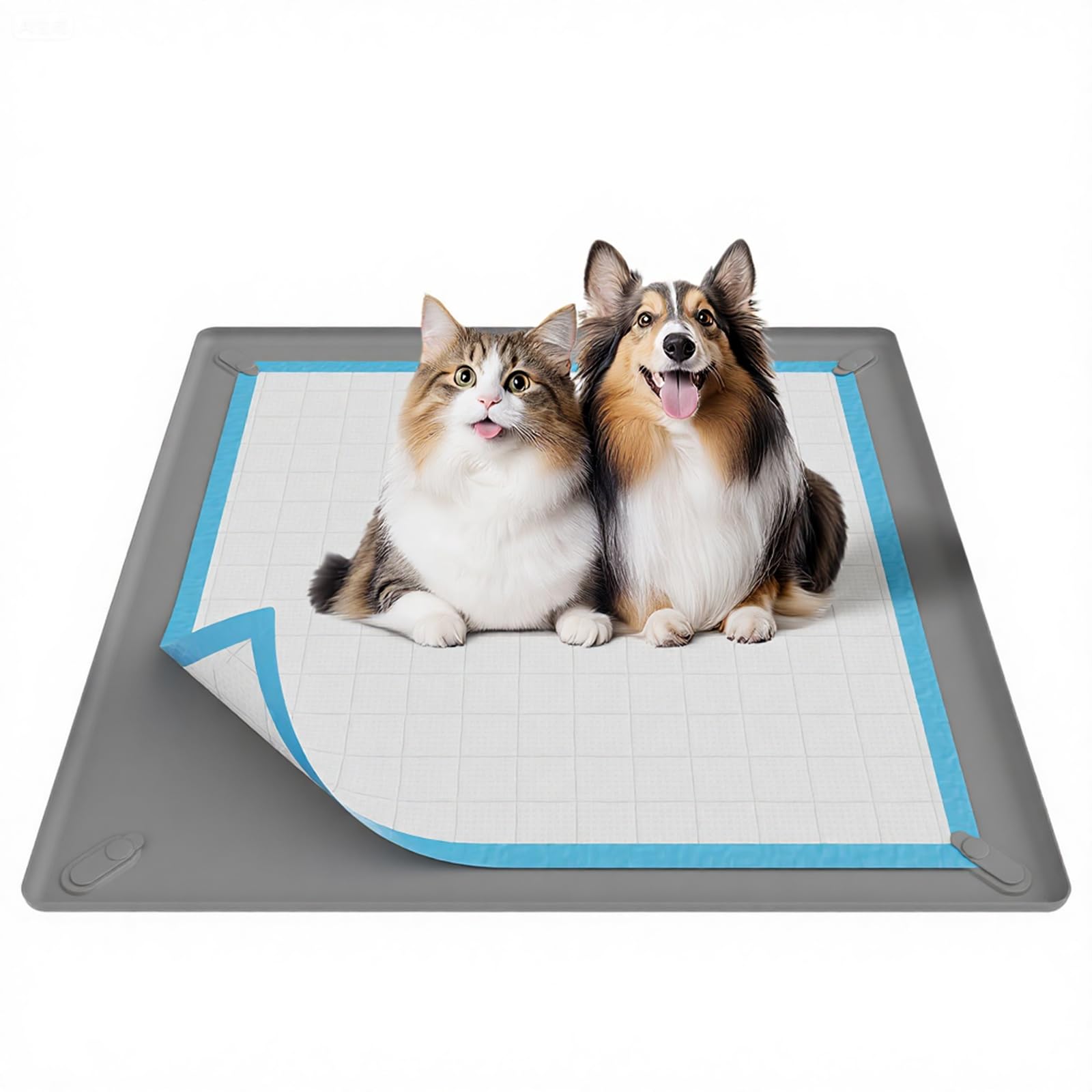 SAKAKI pee pad holder with magnetic corner lock for secure fit and quick pad changes.