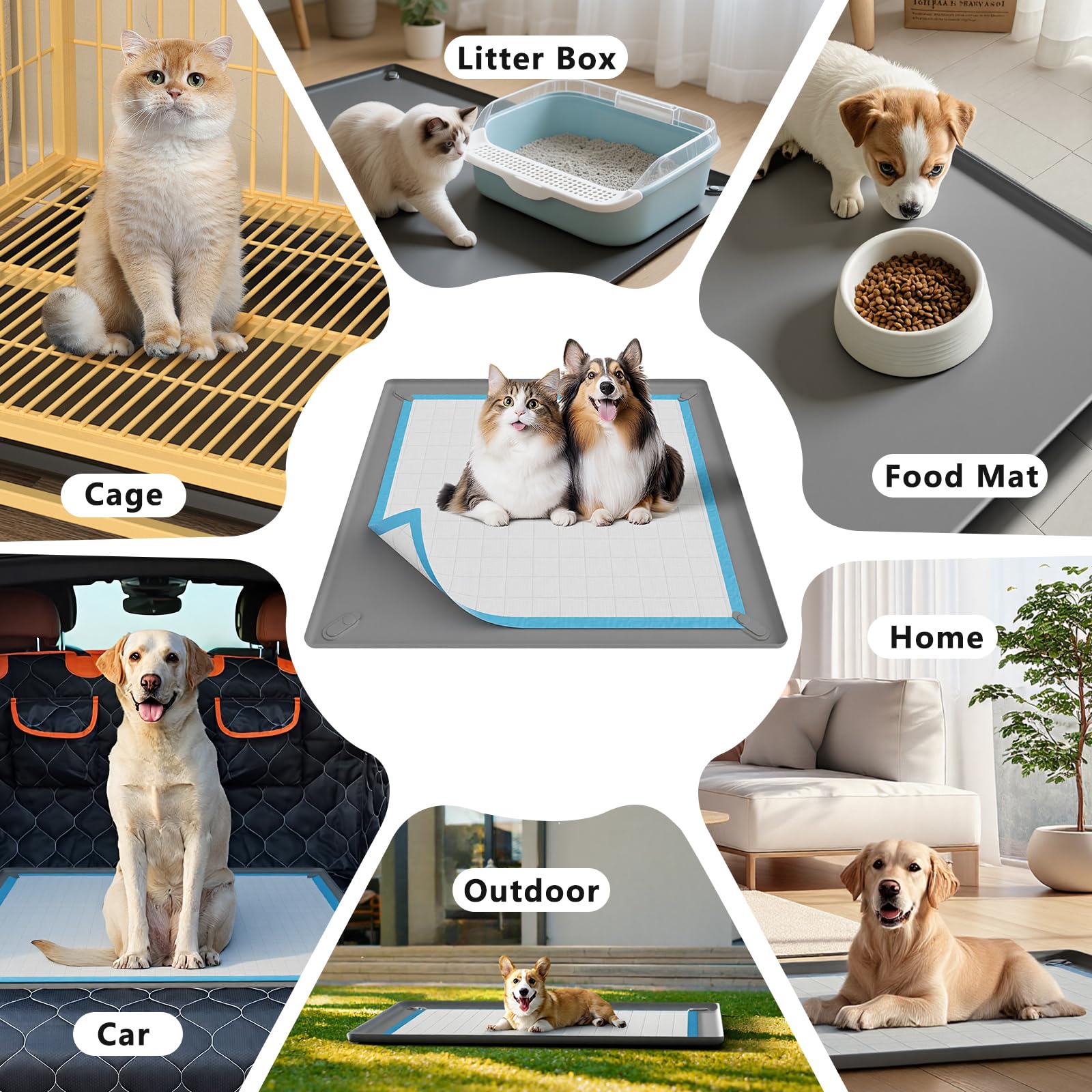 SAKAKI tray protects floors on multiple surfaces.