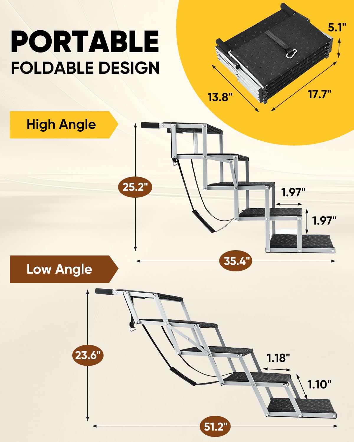 Saker lightweight ramp weighs under 8 pounds for versatile travel.