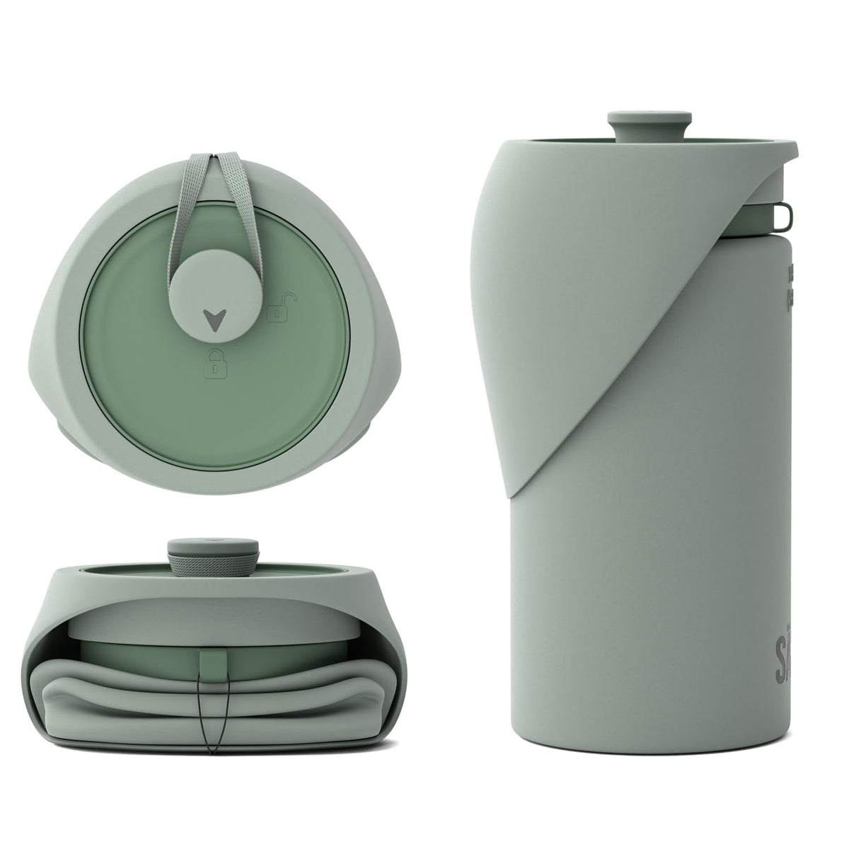 SÄKER Slurpy Sack collapsible bottle ready for outdoor hydration on hikes