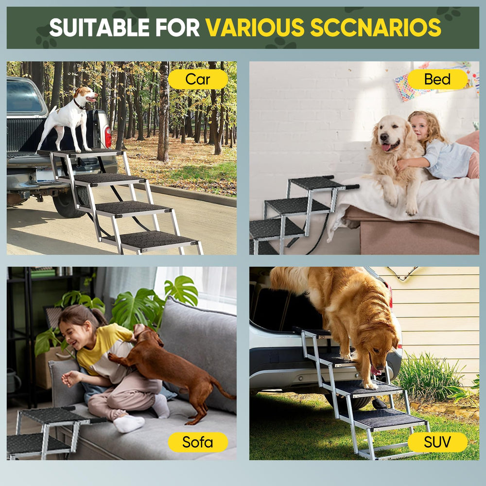 SakerPlus dog ramp supports up to 200 pounds for big breeds