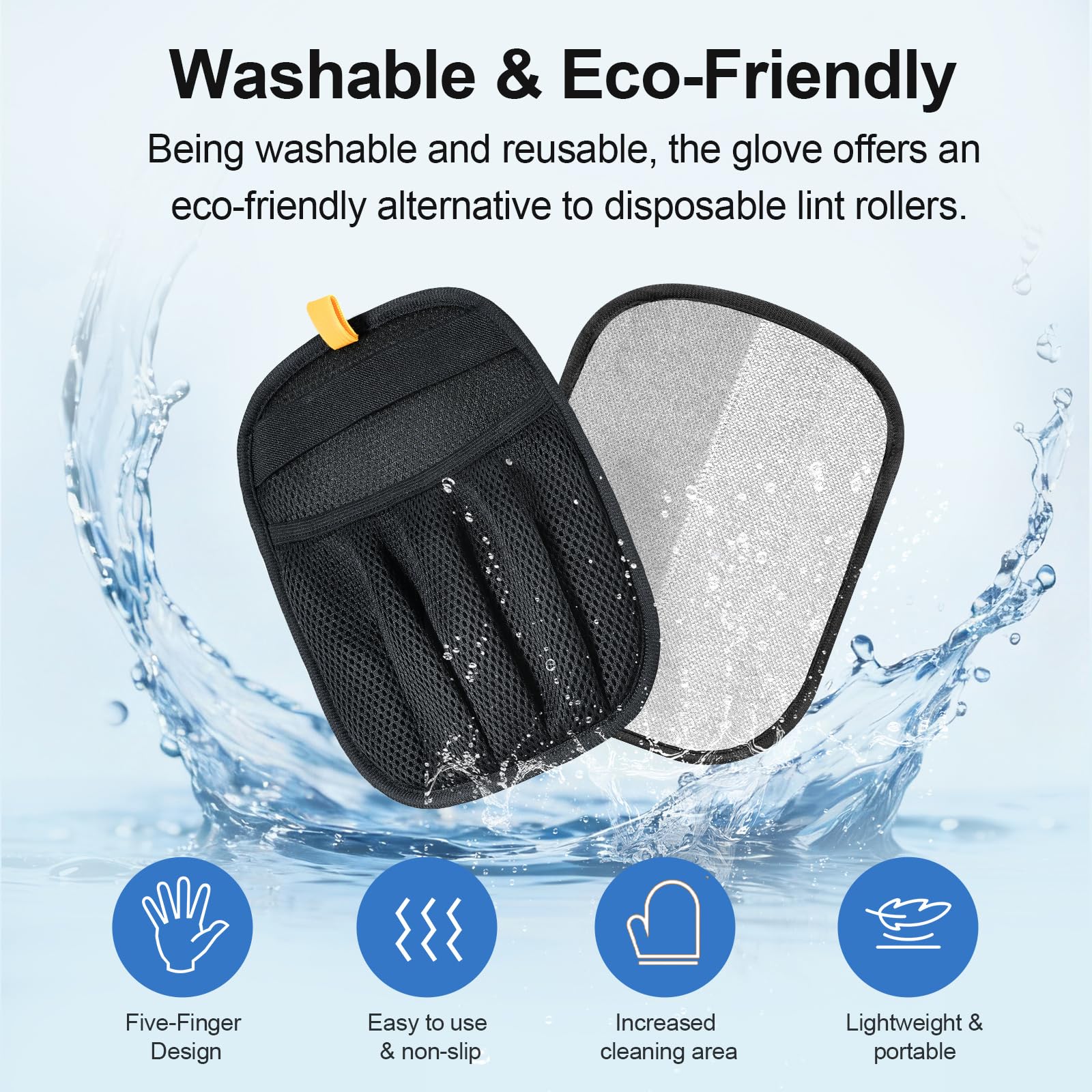 Salhap glove on car seat for quick cleaning during drives