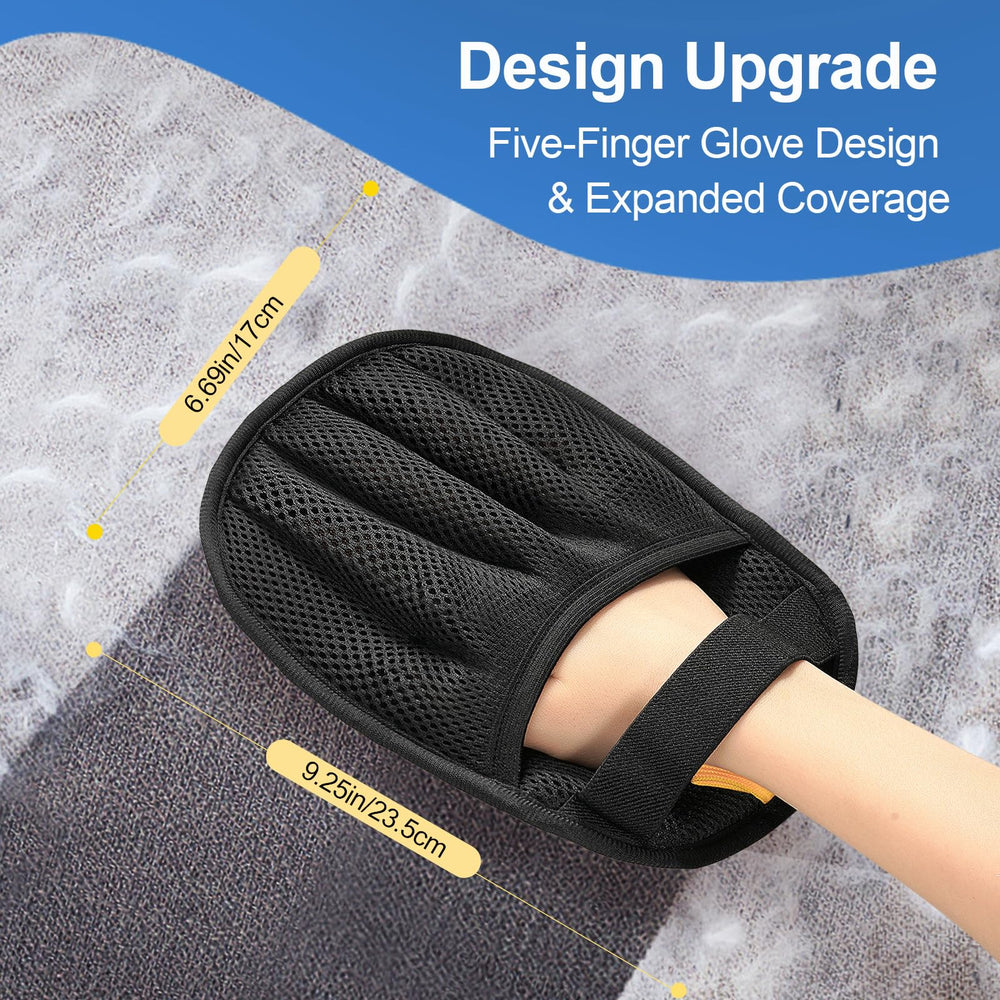Salhap five-finger glove close-up shows upgraded grip for faster cleaning.