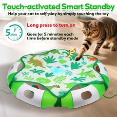 Salodal bird-chirping squeaky sounds attract cats during interactive play.