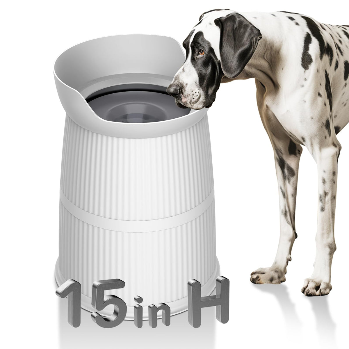 Salodal elevated dog bowls stand offers easy access water for large dogs.