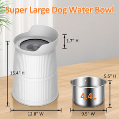 Salodal water bowl no-spill floater reduces splashes and keeps floors clean.