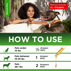  SalutemPet calendula herbal formula highlighting organic ingredients for pets.