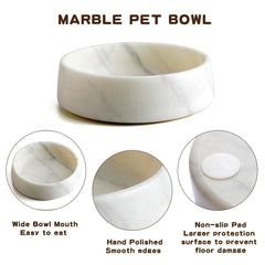 SAMAH marble bowl easy-clean surface demonstrates seamless one-piece design.