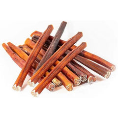 Sancho & Lola's Closet Supreme bully sticks closeup — meaty flavor dogs love.