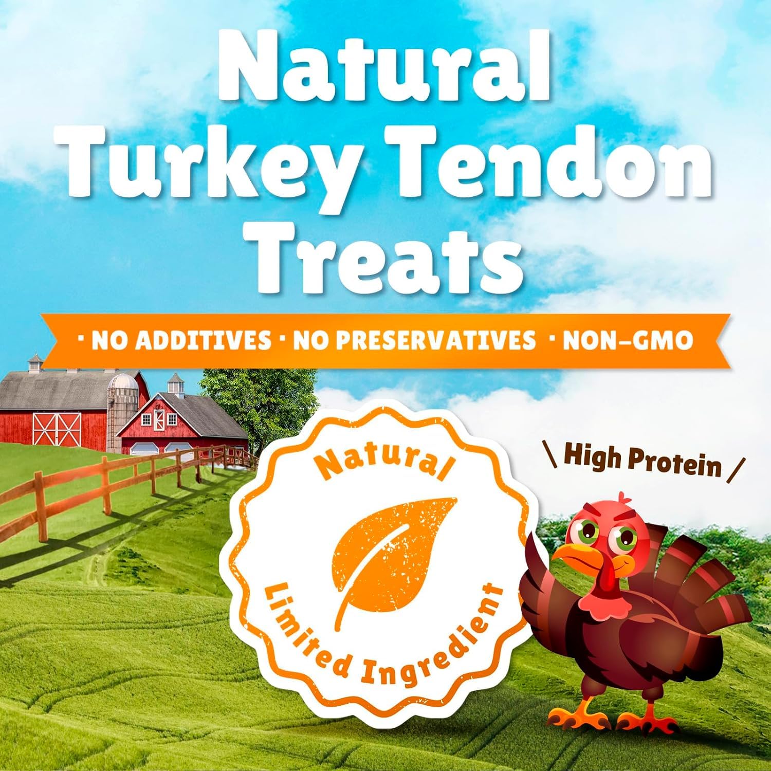 Sancho & Lola’s Turkey Tendons image—supports a wholesome chew routine for dogs.