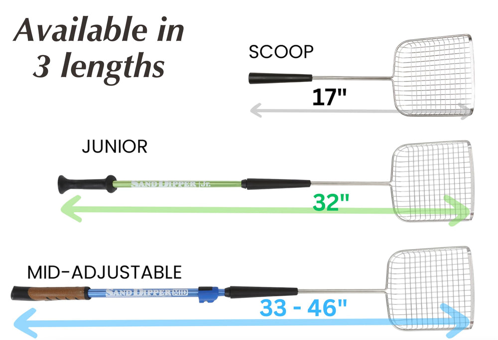 Sand Dipper long handle cat scoop extended reach for hard to reach spots.
