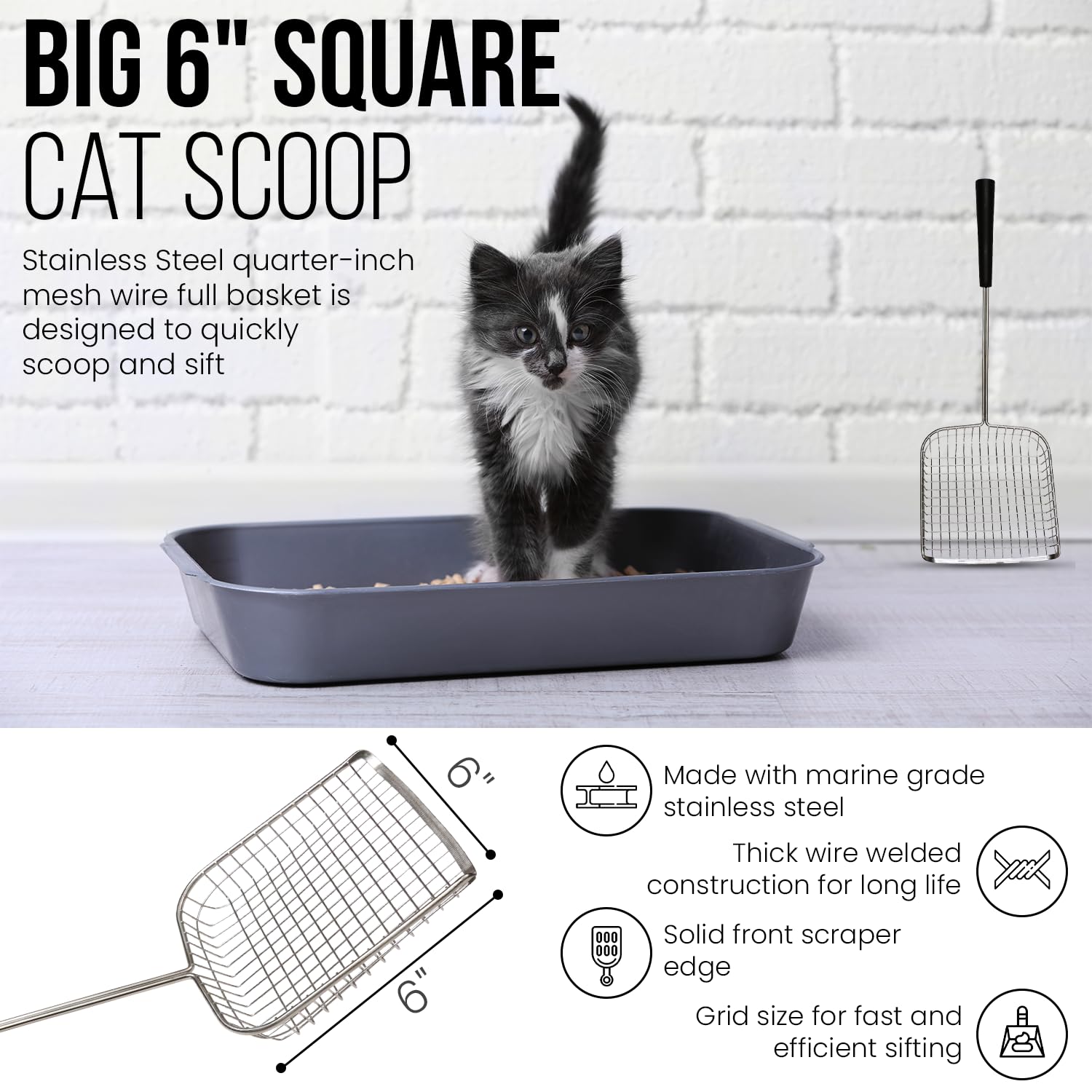 Sand Dipper marine-grade stainless steel scoop built for durability in farms.