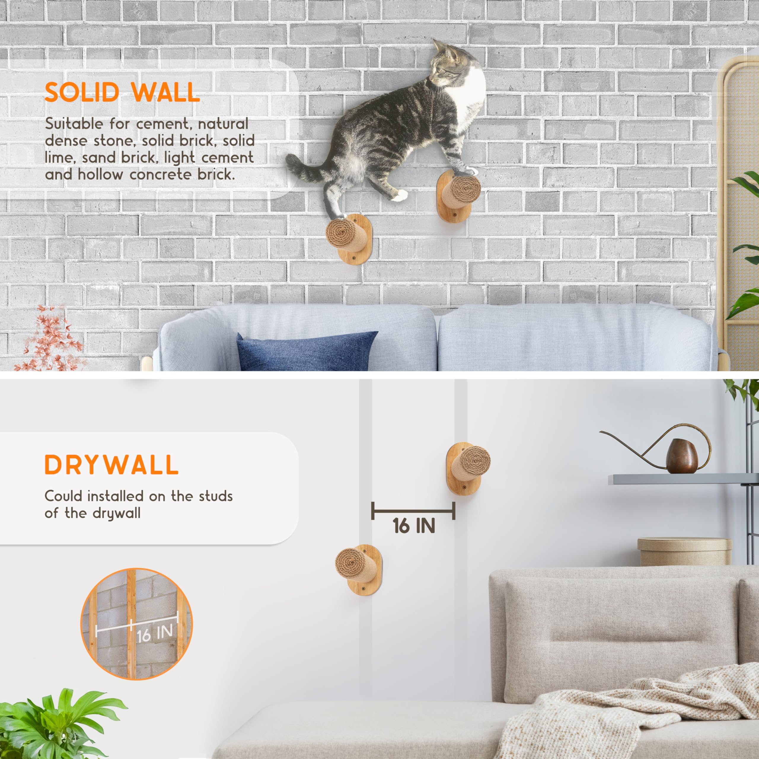 Sandpeak cat climbing shelves with multi-level design for indoor play