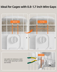 Sandpoy desiccant bag inside helps keep dry, fresh pellets for healthier feeding.