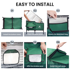 Sangoodier cat house elevated base five-inch detail emphasizes dryness and comfort