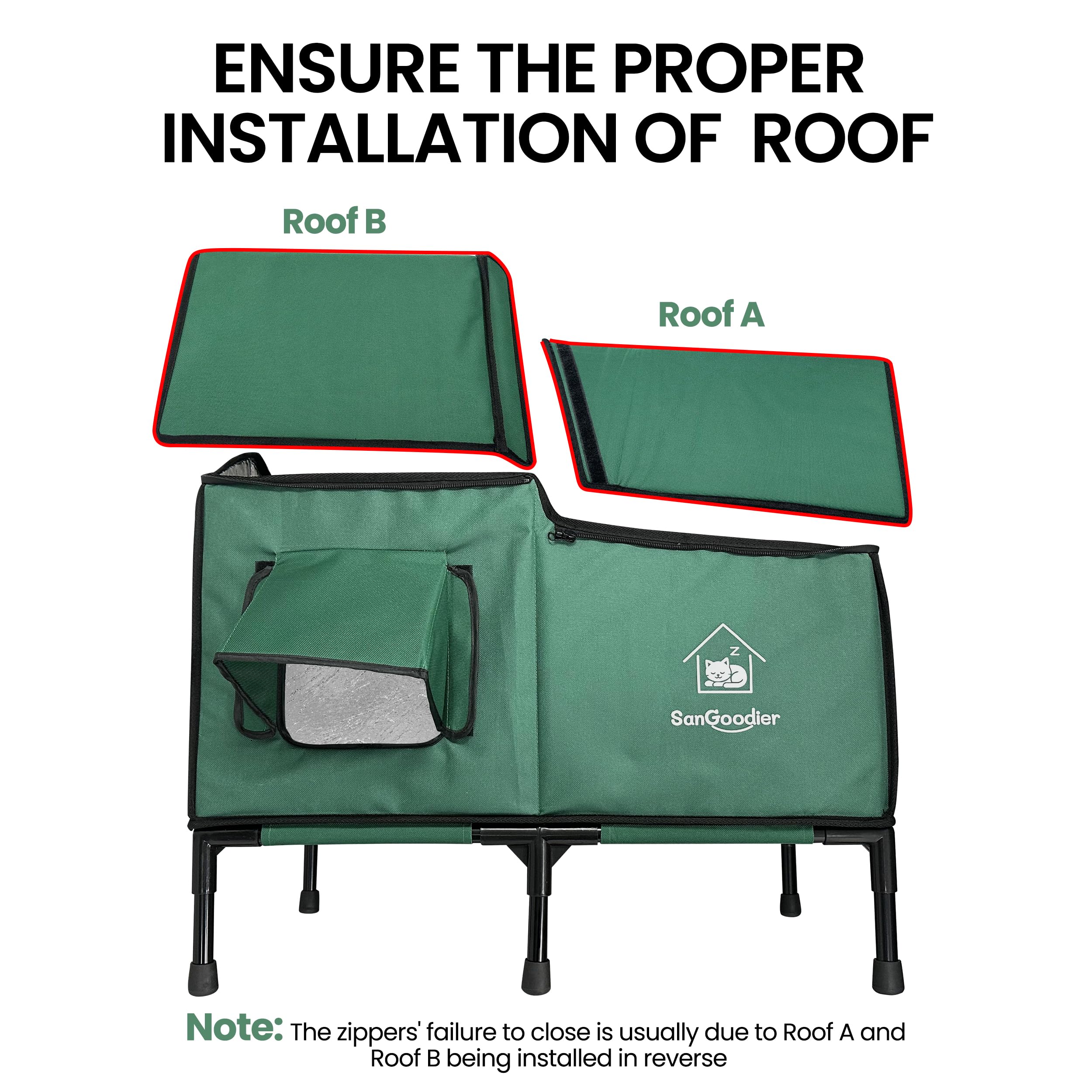 Sangoodier cat house foldable design for compact storage and portability