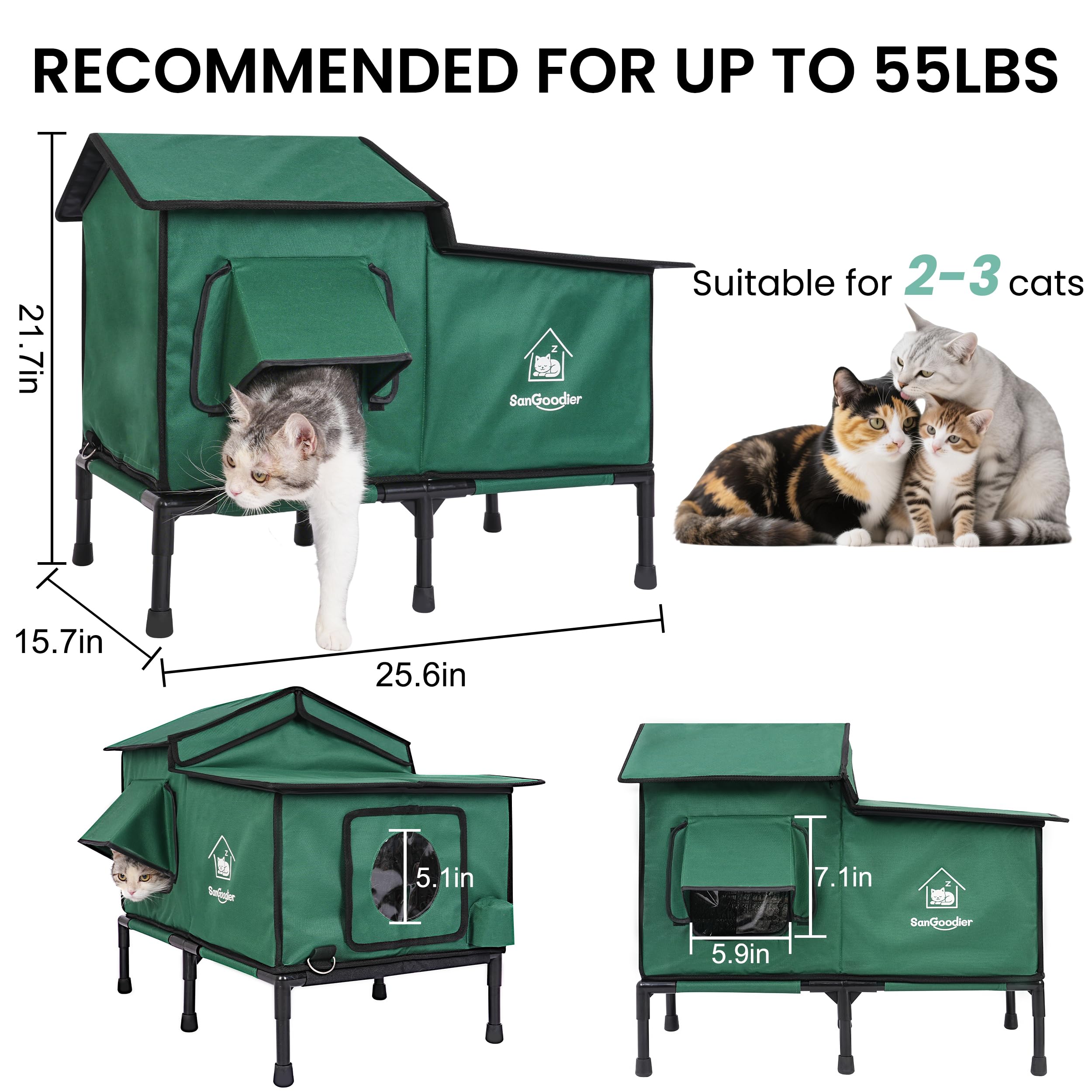 Sangoodier cat house insulation layer closeup highlights warm microenvironment