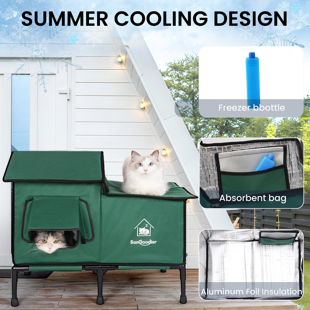 Sangoodier cat house Oxford fabric close look at rugged materials