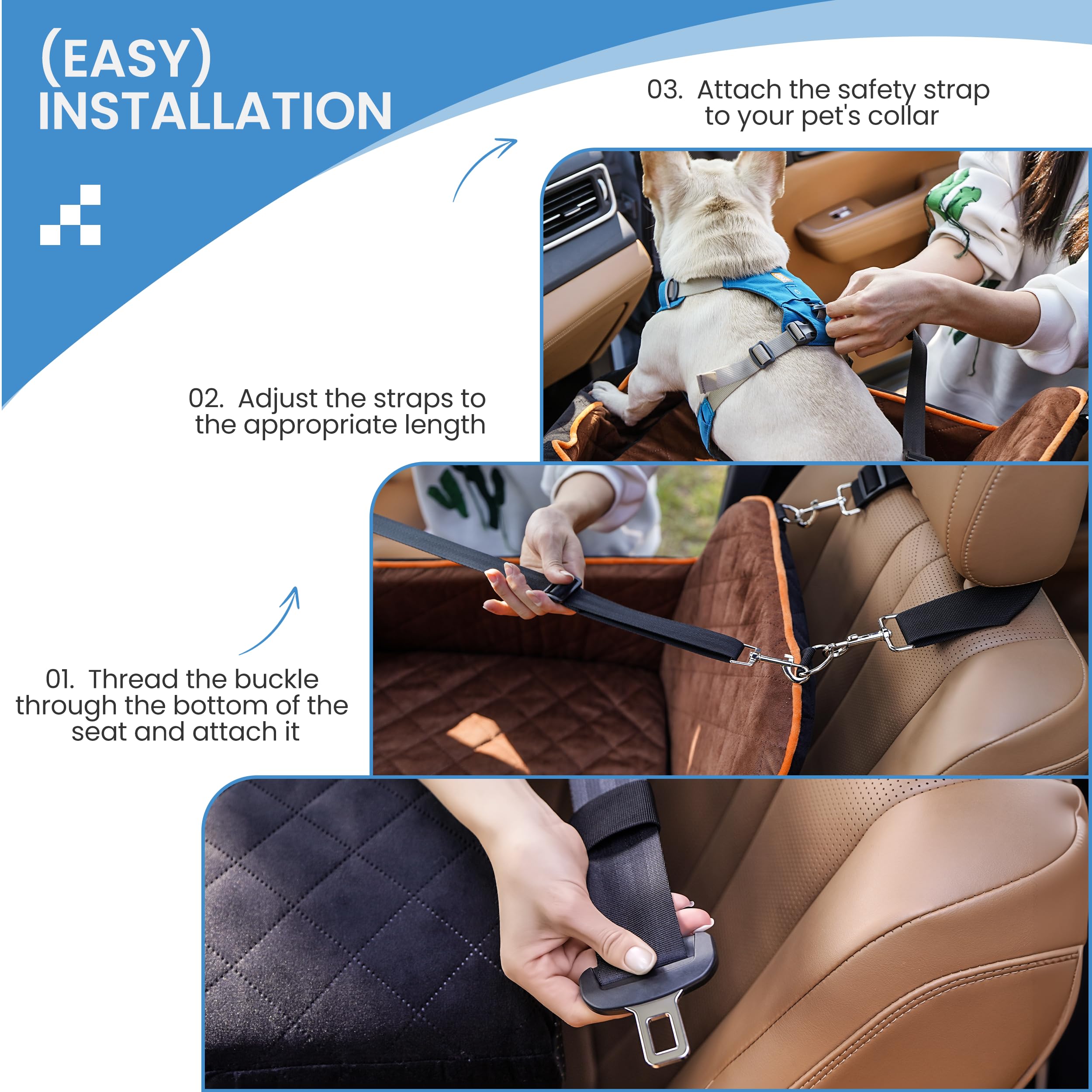Sangoodier dog car seat back seat fit demonstrates broad vehicle compatibility