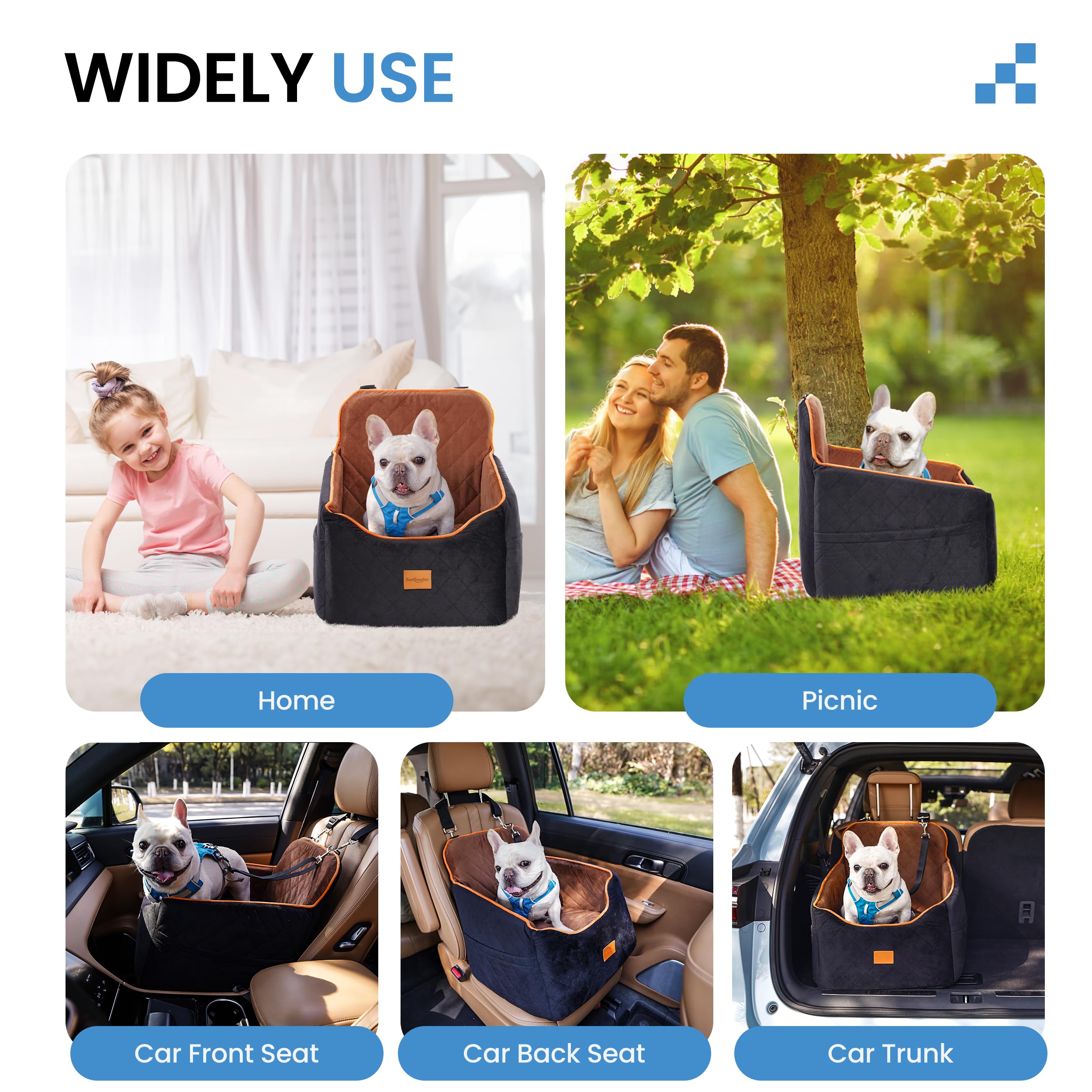Sangoodier dog car seat easy-clean materials simplify maintenance after adventures