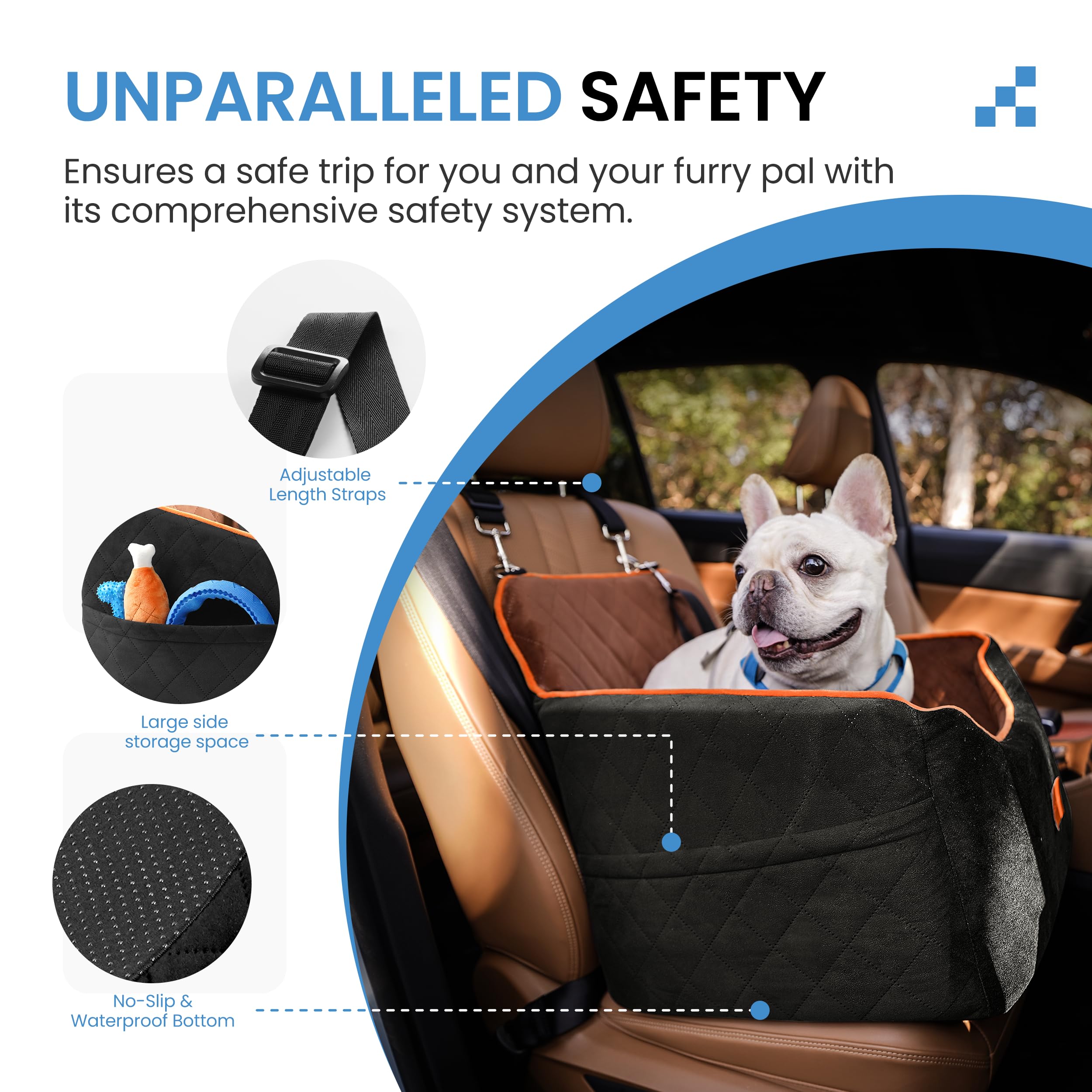 Sangoodier dog car seat elevated bed provides a comfy nap on the road