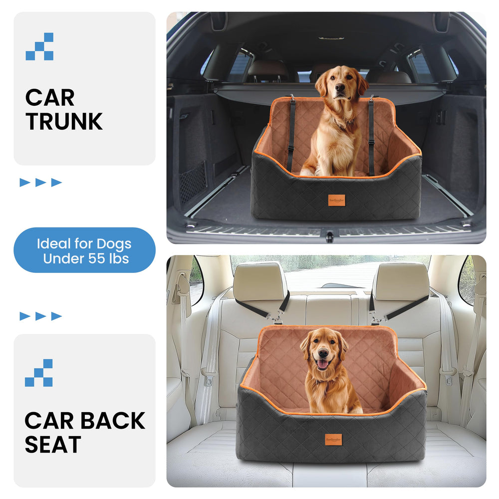 Sangoodier dog car seat medium fits most cars and SUVs.