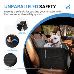 Sangoodier dog car seat safety strap close-up highlights added security.