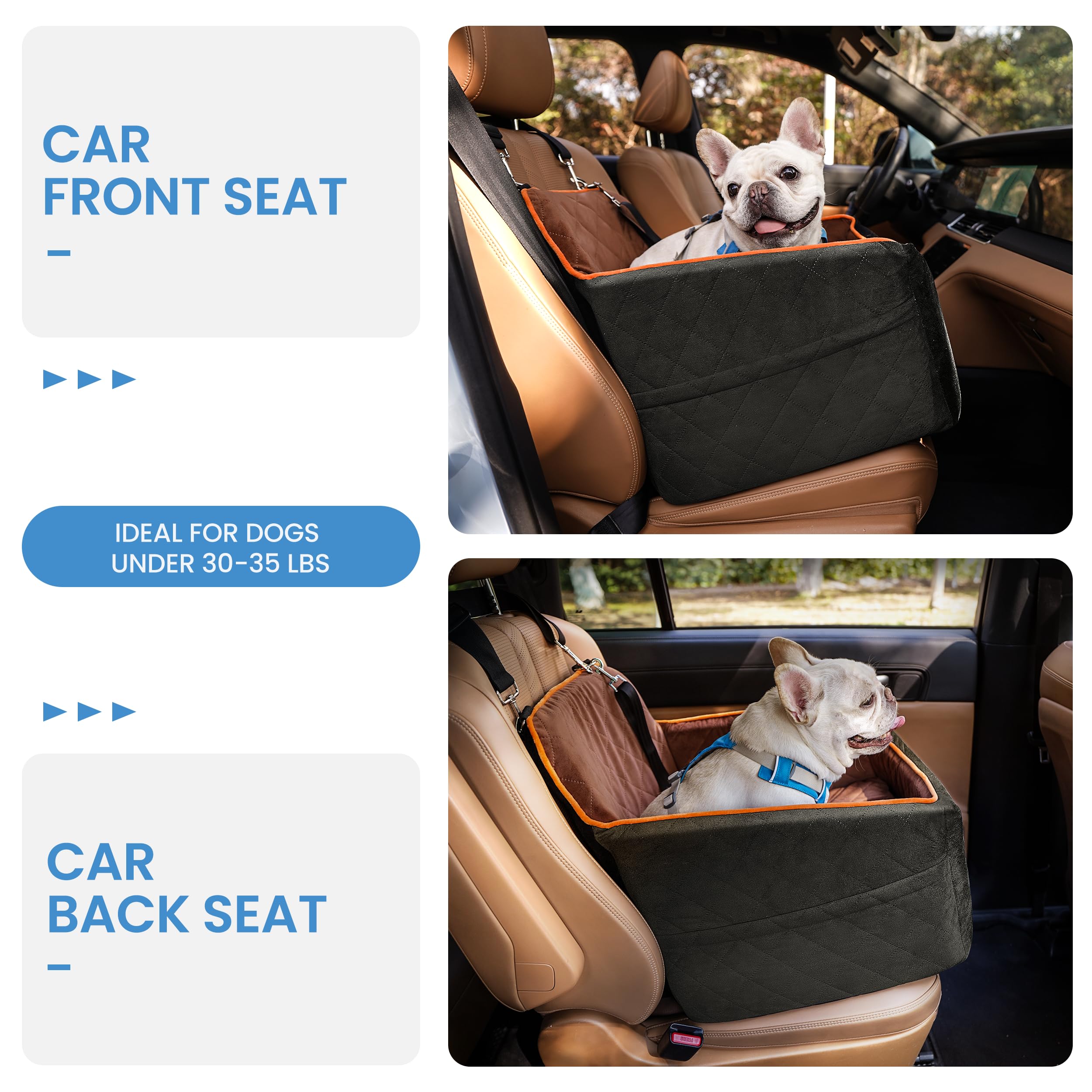 Sangoodier puppy car seat nap mode supports restful breaks during trips