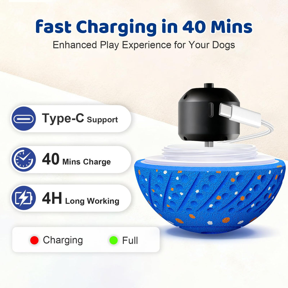 Sankell dog ball seven-color rgb lights captivates dogs for extended play