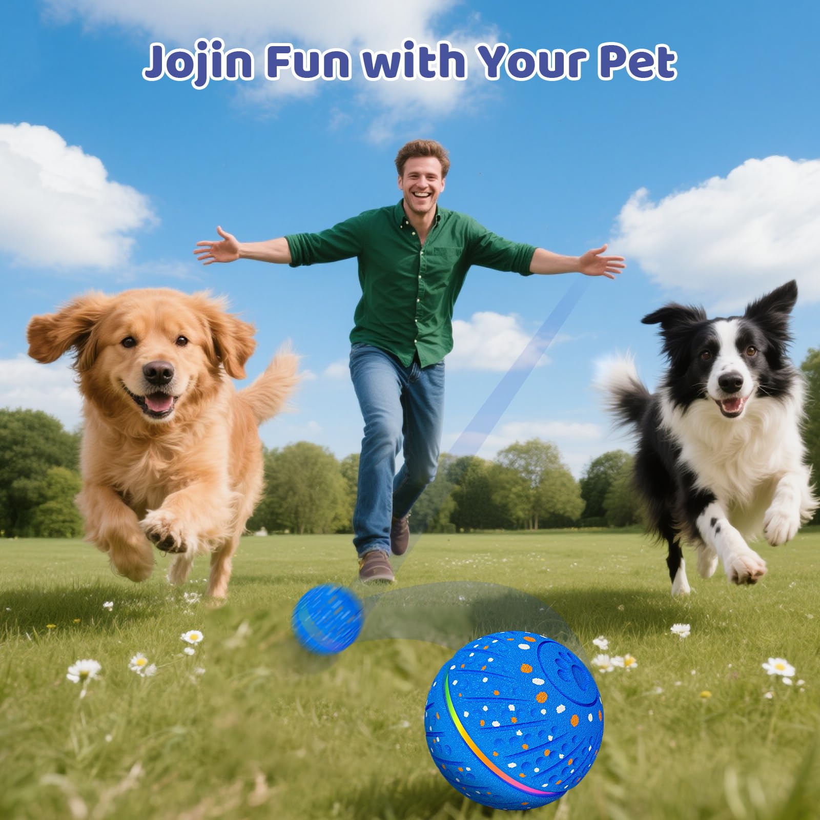 Sankell interactive ball durable chew-safe design withstands enthusiastic chewers