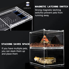 SANOSY reptile terrarium 8-piece kit image demonstrates quick, confident habitat setup.