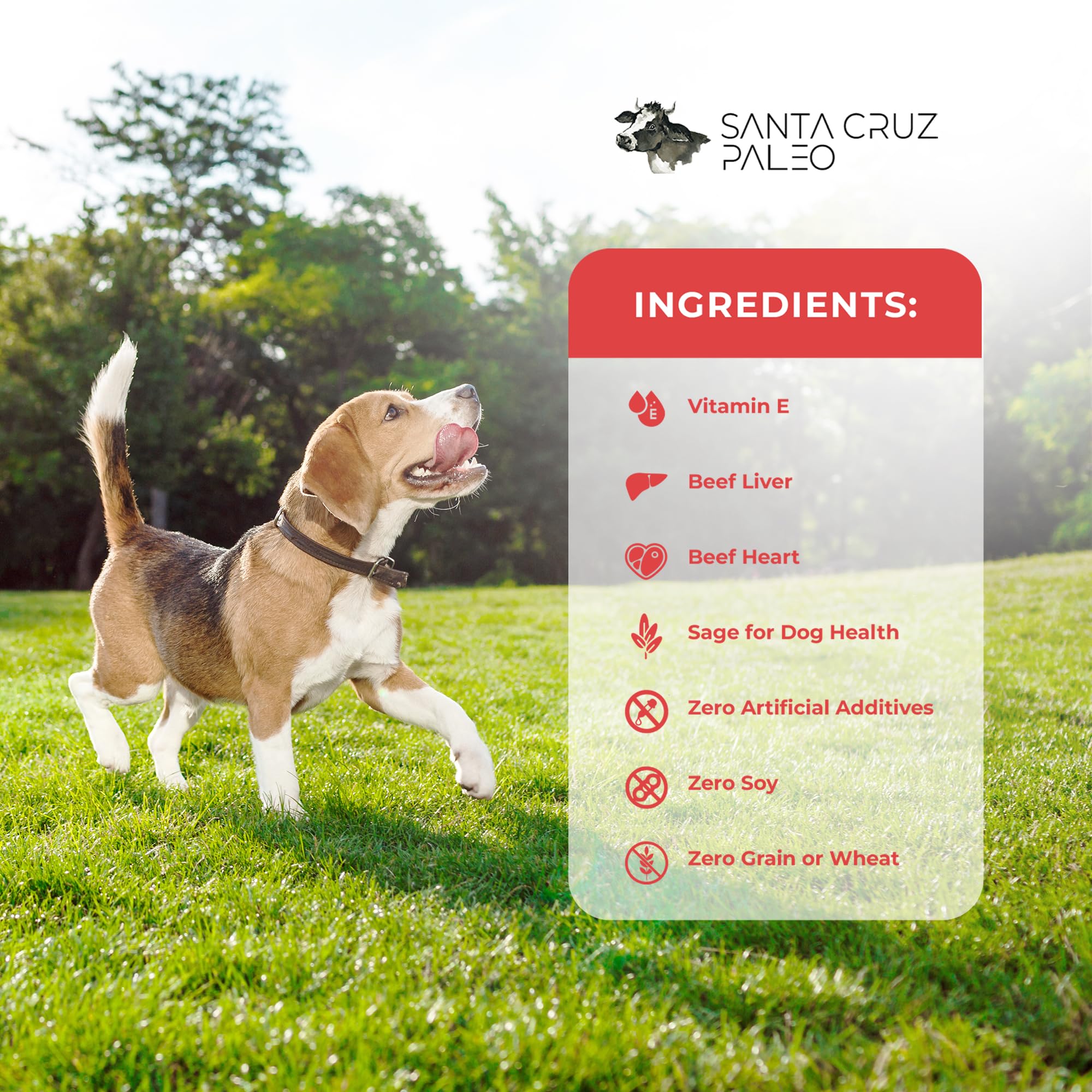 Santa Cruz Paleo pasture-raised ingredients close-up emphasize natural sourcing