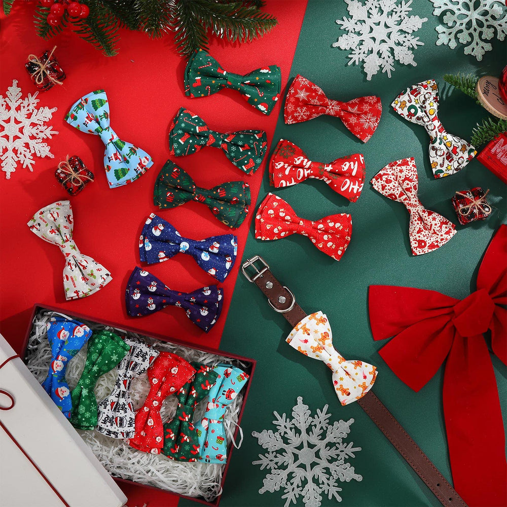 Sanwuta Christmas dog bow tie adjustable-fit design ensures comfortable wear.