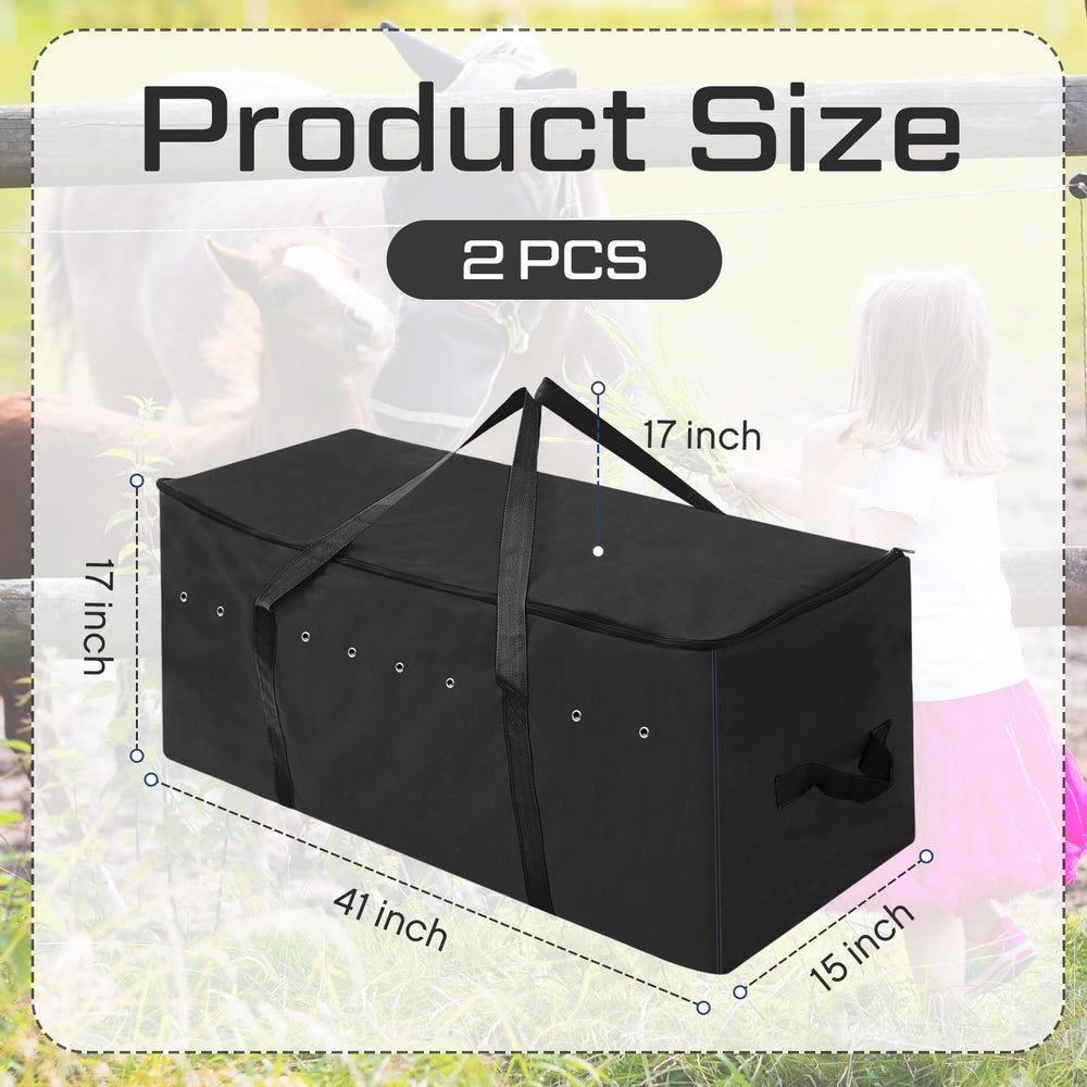 Sanwuta hay bale bag side view highlighting sturdy shoulder strap