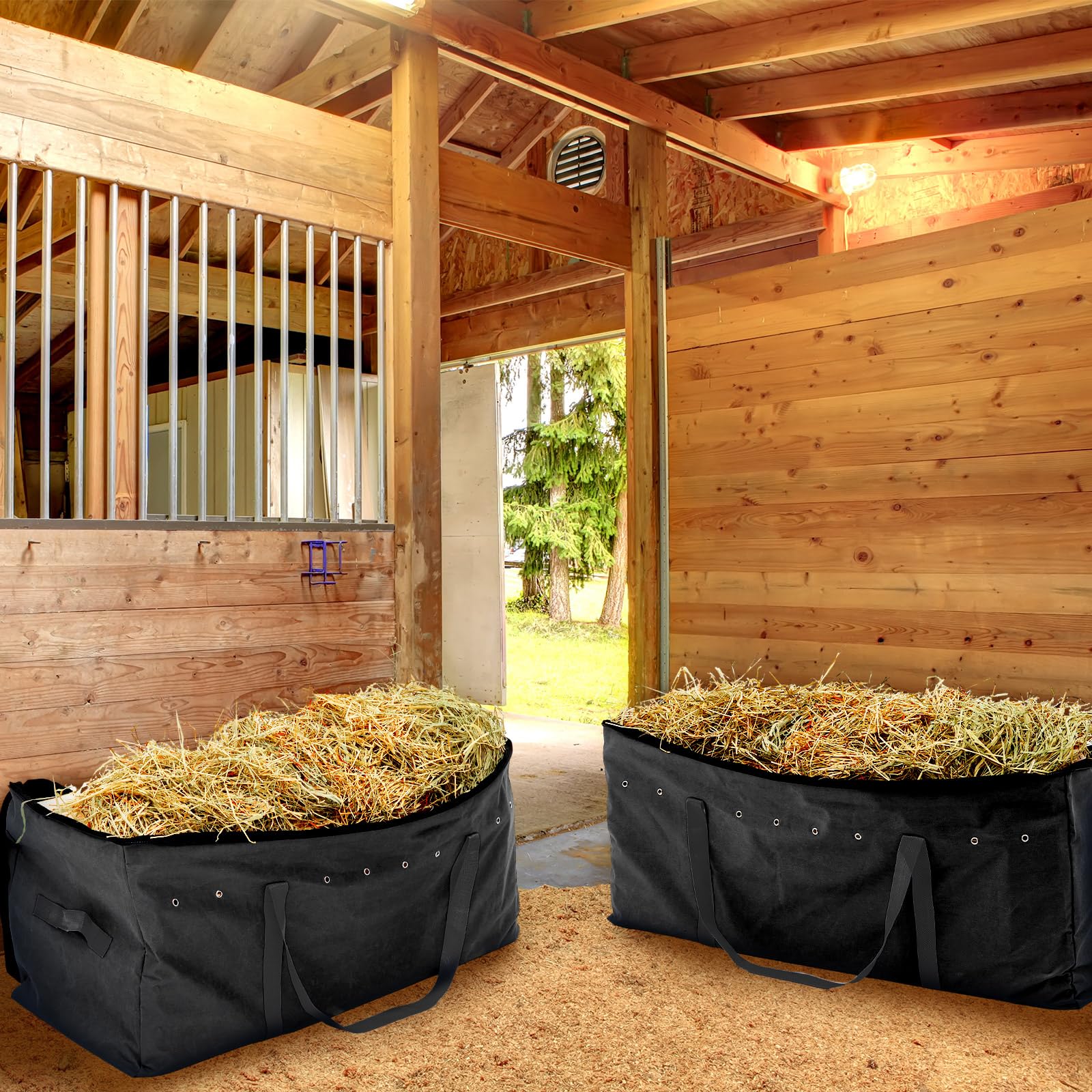 Sanwuta hay bale bag front zipper opening for easy access