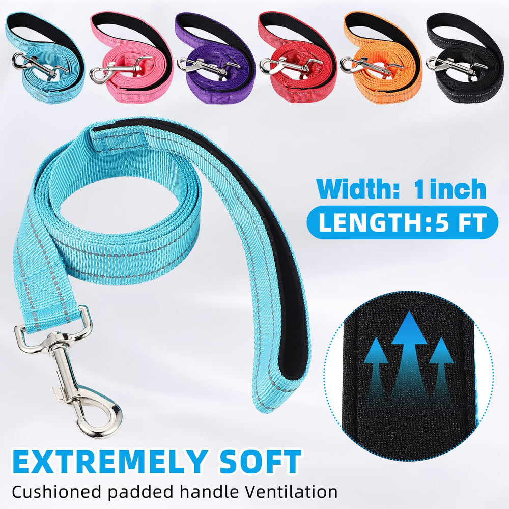 Sanwuta soft-padded-handle leash provides comfortable control during energetic walks.